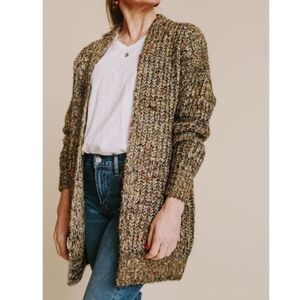 NWOT: Heartloom Multicolor Glitter  Knit Cardigan- SIZE M